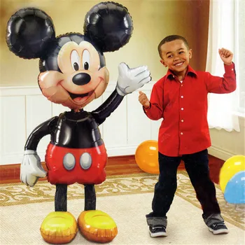 114cm Didelis Mickey Minnie Mouse Aliuminio Balionas Animacinių filmų Folija Vaikų Gimtadienio Dekoracijos Vaikams, Žaislų, Dovanų Pripučiami Globos