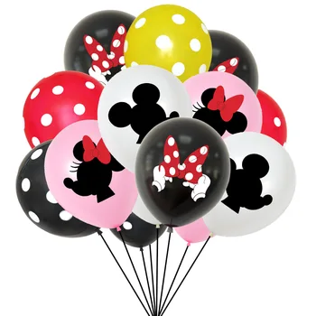 12 colių Mickey Minnie Latekso balionas nustatyti Mickey mouse temą Vaikų gimtadienio apdailos Reikmenys