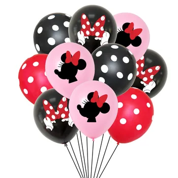 12 colių Mickey Minnie Latekso balionas nustatyti Mickey mouse temą Vaikų gimtadienio apdailos Reikmenys
