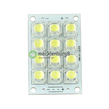 12 LED Super Bright White LED Piranha Valdybos Naktį LED Žibintai, Lempos, 5mm Didelio Ryškumo DC 3V-5V