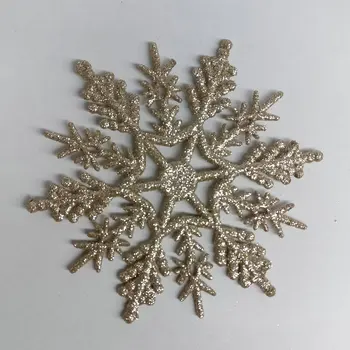 12 vnt Snaigės Šalies Prekių Puošimas Ornamentais, Kalėdų Dekoracijos Kalėdų Snaigės Aukso Milteliai, Plastiko 24pcs 10cm Sniego