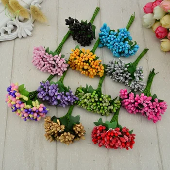 12 vnt stamen cukraus rankų darbo dirbtinės gėlės Pigūs vestuvių dekoravimas 