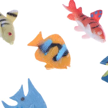 12 vnt Tropinių Vandenynų Žuvų Pet Duomenys Žaislą Dovanų PVC Baseino Žuvų Žaislas Ankstyvojo Ugdymo Mini Jūrų Gyvūnų, Jūros Gyvenimo Modelį, Žaislai
