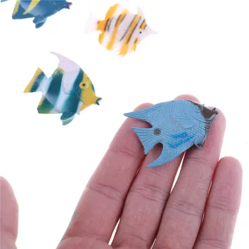 12 vnt Tropinių Vandenynų Žuvų Pet Duomenys Žaislą Dovanų PVC Baseino Žuvų Žaislas Ankstyvojo Ugdymo Mini Jūrų Gyvūnų, Jūros Gyvenimo Modelį, Žaislai