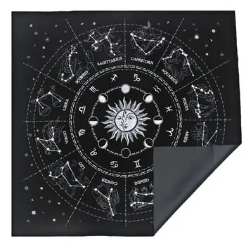 12 Žvaigždynų Taro Kortų Staltiesė Aksomo Būrimą Altoriaus Medžiaga Stalo Žaidimas Likimo Astrologija 
