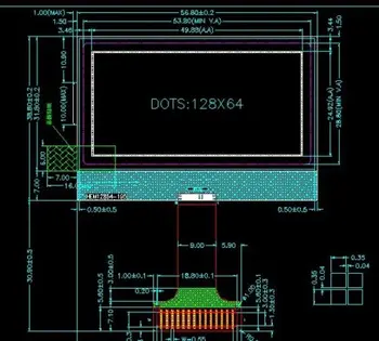 12864B 128*64 Taškų Matricos Grafinis LCD Modulis Ekranas Ekrano Apšvietimas ESR-T3 T4 esr matuoklis Kristalų testeris