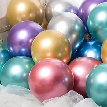 12inch 20-30pcs didelis balionas metalo vestuvių balionu, gimimo šalis dekoro helio balionas pakilo auksas, sidabras lateksiniai balionai