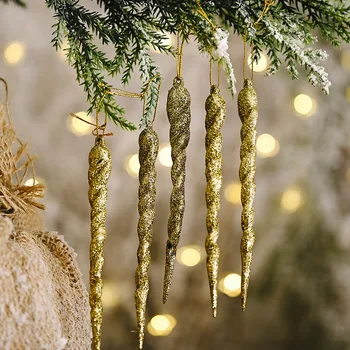 12pcs 13cm Kalėdų Modeliavimas Ledo Kalėdų Medžio Kabo Ornamentu Netikrą Varveklis Žiemą Šalis, Kalėdų, Naujų Metų, Apdailos Reikmenys
