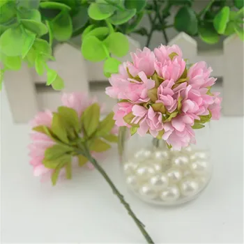 12pcs 2.0 cm, Naują Atvykimo Mini Šilko Scrapbooking Rose Dirbtinės Gėlės, Puokštės, Vestuvių Dekoravimas 