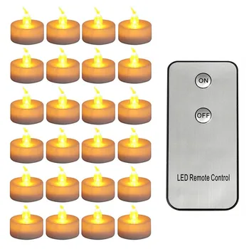 12pcs Nuotolinio valdymo baterijomis, LED žvakės/controller mirgėjimas flameless votive tealight lempos Vestuvės, Gimtadienis, Kalėdos