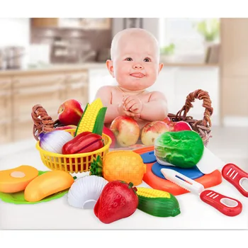 12PCS Vaikų Žaisti Namus Žaislas Supjaustyti Vaisių Plastiko Daržovių Virtuvės Kūdikių Klasikinis Vaikų Žaislai Apsimesti, Playset Švietimo Žaislai