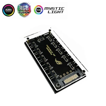 12V 4pin RGB AURA 5V 3 pin ARGB RGBW Kabelis Splitter Hub Atveju w/ Tape & prailginimo Laido Adapteris LED Šviesos Juostelės PC RGB Ventiliatoriaus Aušintuvas