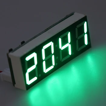 12V 5-24V Elektroninė Voltmeter Termometras, Laikrodis Automobilių Auto LED Monitorius Modulis ilgai, 50 mm 19 mm storio 14 mm