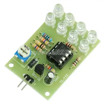 12V Kvėpuoti Šviesos diodų (LED Mirksi Lempos Dalys Elektroninių PASIDARYK pats Modulis LM358 Lustas