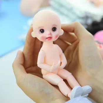 13 Kilnojamojo Sujungta Lėlės, Žaislai 1/8 BJD Baby Doll Plika 16cm Lėlės Praktikuojančių Makiažas lėlės Galvą su akimis, dovanos vaikams žaislų