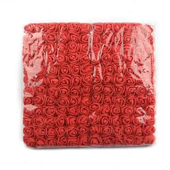 144pcs /72 vnt 2cm Pe Putos, Rožių Dirbtinių Gėlių Puokštė Spalvotų Rose Vestuvių puošyba Scrapbooking Netikrą Rožių Gėlių
