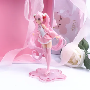 14cm Anime Rožinė Sakura figūrėlių, Žaislai Mergaitėms, PVC Paveikslas Modelis, Žaislai Dovana vaiko gimtadienio dovanos