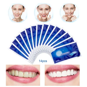 14pcs 4D Dantų Balinimo Juostelės, Dantų, Dantų Rinkinys, Baltas Gelis, Pažangių Dantų Balinimas Baltesni Juostelės Esminius 3D Burnos Priežiūros Higienos