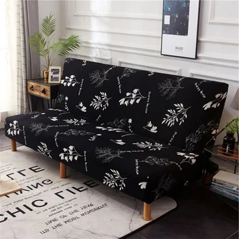 150-215cm Armless Sofa-Lova Padengti Sulankstomos sėdynės užvalkalai ruožas apima pigūs Sofos Raštas Elastinga stendo Futonas Dangtis