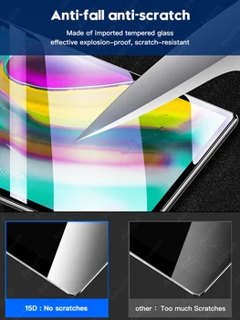 15D Grūdintas Stiklas Samsung Galaxy Tab 2019 10.1 8.0 2020 m 8.4 Screen Protector For Samsung Tab 2018 10.5 A6 A 2016 10.1