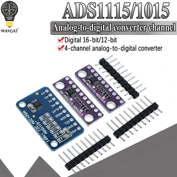 16 Bitų I2C ADS1115 ADS1015 Modulis ADC 4 kanalų Pro Įgyti Stiprintuvo V 2.0 5.5 V Arduino RPi