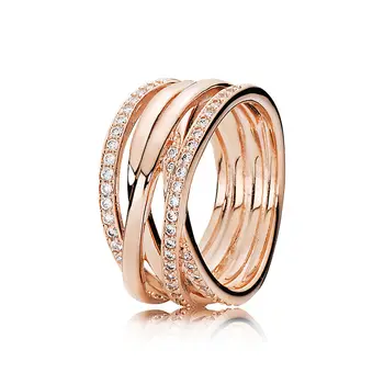 16 Stiliaus Moterys Sidabro Spalvos Žiedai Su Rožių Aukso Žiedų Kviečių Ausies Meilė Širdies Karūna Crystal Žiedą, Moterims, Papuošalai