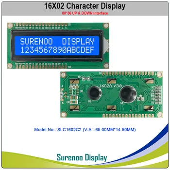 1602 162 16X2 Simbolių LCD Modulis Ekranu LCM su aukštyn ir žemyn Sąsaja, Suderinama su HD44780