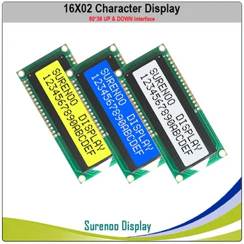 1602 162 16X2 Simbolių LCD Modulis Ekranu LCM su aukštyn ir žemyn Sąsaja, Suderinama su HD44780