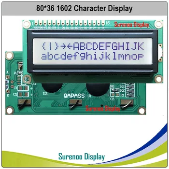 162 16X2 1602 Simbolių LCD Modulis Ekranu LCM FSTN Postive su Baltu LED Apšvietimu
