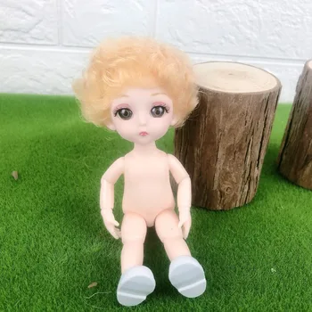 16cm 1/12 Mini BJD Doll 13 Kilnojamojo Sujungta Nuogo Kūno Berniukas Lėlės vaiko Dovana 