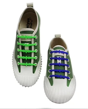 16pcs/set Silikono batraiščių Elastingas Plastikas Ne Kaklaraištis batraištis Balta silikono batų nėrinių Suaugusių Vaikų Gpgb Formos batų raišteliai L7