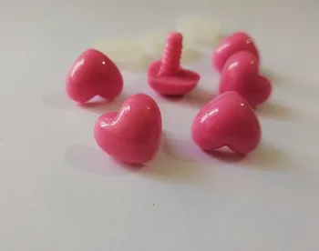 16x18mm rausvos spalvos, širdies formos žaislas nosies saugos žaislas nosį sunku plovimo 