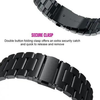 18 20 22 mm, Nerūdijančio plieno metalo Watch band Garmin Vivoactive 3/Vivoactive 4/vivomove 4S Smart Žiūrėti Dirželis Riešo apyrankę