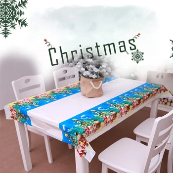 180cm Kalėdinė Staltiesė Linksmų Kalėdų Vienkartiniai Virtuvė, Valgomasis Stalas Apima Namų Stalo Gimdymo Noel naujieji Metai Apdaila