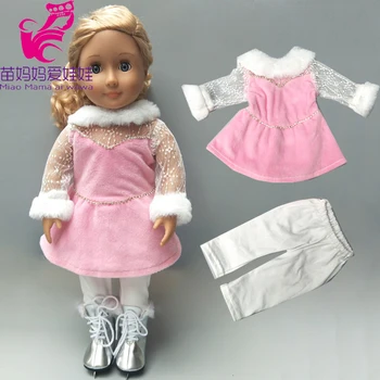 18inch amerikos lėlės china rausva nėrinių suknelė su laivapriekio naujas gimęs kūdikis lėlės drabužiai dėvėti out