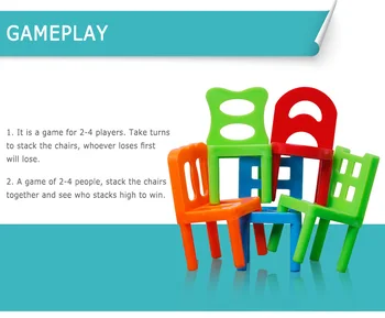 18PCS Mini Kėdės Pusiausvyrą Blokuoti Žaislas Kamino Kėdė Šeimos Žaidimas Balansas Mokymas Švietimo Žaislas Vaikų sulankstomoji Kėdė Žaidimai Galvosūkiai
