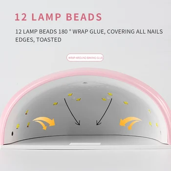 18W Nagų Džiovintuvas Nagų LED UV Lempa, 18 Led, MINI USB Lempa Manikiūro LCD Ekranas Smart Jutiklis Džiovinimo Visi Geliai Nagų lakas