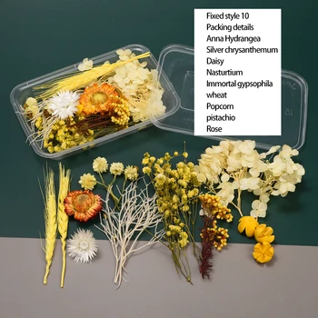 1box sumaišyti džiovintų gėlių maišą sauso gėlės sausų augalų žvakė epoksidinės dervos pakabukas karoliai, papuošalai priėmimo amatų PASIDARYK pats priedai