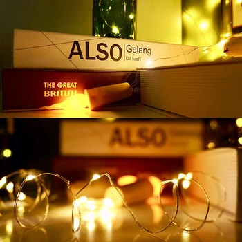 1M 2M Flameless Žvakė Vyno Butelio Kamščio LED String Žiburiai Kalėdų Vario Viela, Vyno Butelis žibintai partijų Vestuvių Dekoravimas