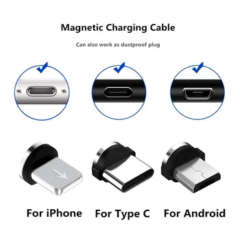 1m Magnetinio Micro USB Kabelis, Skirtas 