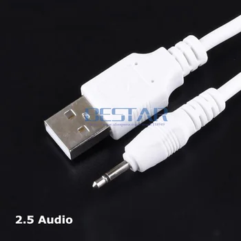 1m USB jungtis Aux 2,5 mm Mono Audio cable USB2.5 2,5 mm, USB jungtis, USB 2.0 į DC2.5mm 2A krovimo maitinimo kabelis 3FT