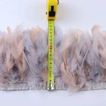 1meter Išgalvotas Turkija plunksnų Pakraštyje Kaspinu 10-15cm Plotis Dažytų plunksnų Šalis Kostiumas Suknelė Apdailos Aksesuaras Amatai