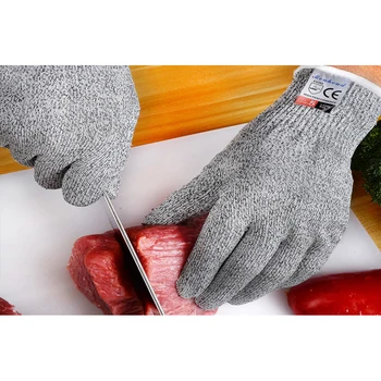 1Pair Anti-sumažinti Pirštinės Virtuvės Mėsininkas Sumažinti Atsparios Apsauginės Nešiojami Anti-stiklo Įbrėžimų Vielos Anti-Pjovimo Saugos Pirštinės