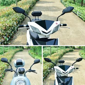 1Pair Elektrinis Motociklas&Motociklo Galinio vaizdo Veidrodėlis Scooter E-Bike išoriniai Nugaros Pusėje Išgaubtas Veidrodis 8mm Anglies Pluošto