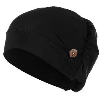 1pc 2020 Suaugusiųjų Beanies Skrybėlės Mygtuką Gorros Quirurgicos Kietas Bouffant Sanitarijos Kepurė Su juodos spalvos juosta ant galvos Slaugos Kepurės Moterims, Vyrams