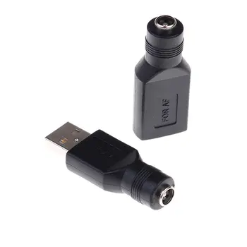 1pc 5.5*2.1 mm Female Jack USB 2.0 Male Plug / Moterų Lizdas 5V DC Maitinimo Kištukai Jungtis Kompiuterio Adapteris