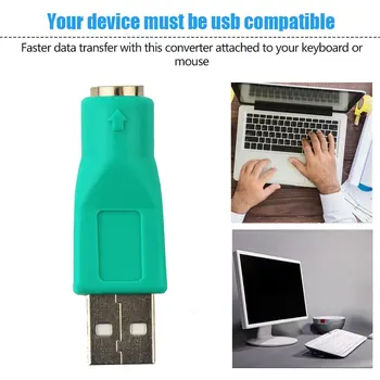 1pc Aukštos Kokybės Naujas USB Male, kad PS2 Moterų Adapteris Keitiklis Kompiuterių KOMPIUTERIO Klaviatūra Pelės Kabelio Adapteris Sandėlyje