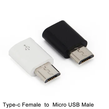 1pc C Tipo Moterų Jungtis, Micro Male USB Adapteris Įkrovimo Konverteris Duomenų Adapteris Didelės Spartos mobilusis Telefonas Priedai