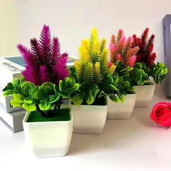 1Pc Dirbtinių Gėlių, Žolės Vazoninių Dirbtiniai Augalai Plastikinės Gėlės Buitinių Vestuvių Pavasario Vasaros Kambarį Dekoro