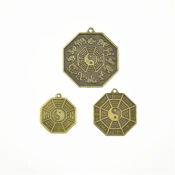 1PC Feng Shui Kinų Senovės Tai Ji Monetos Lydinio Aštuonių Diagramų Pasisekė Monetos Likimo Antikvariniai Turto ir Pinigų, Dovanų Kolekcija